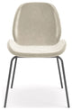 Metro Dauphine Side Chair, Set of 2, Black Legs, Sand, Black