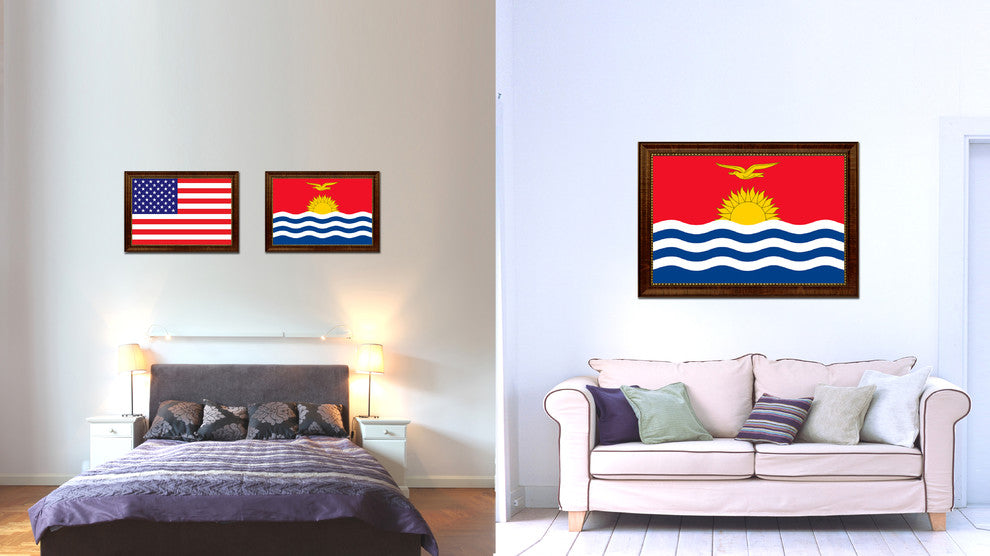 Kiribati Country Flag Canvas Print, 15"x21"