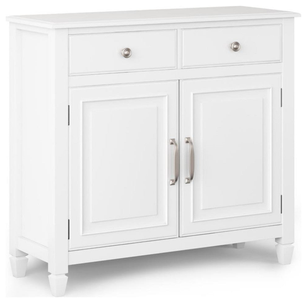 Connaught Solid Wood Entryway Storage Cabinet In White