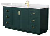 Wyndham Collection WCF2929-66S-VCA-MXX Miranda 66" - Green / White Cultured