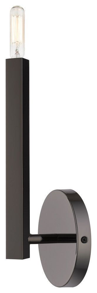 Livex Lighting Monaco 1-Light Black Chrome Sconce