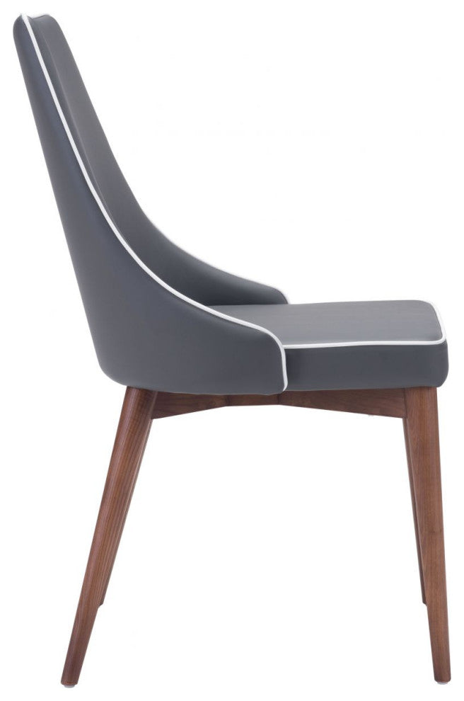 Moor Dining Chair, Set of 2 Dark Gray
