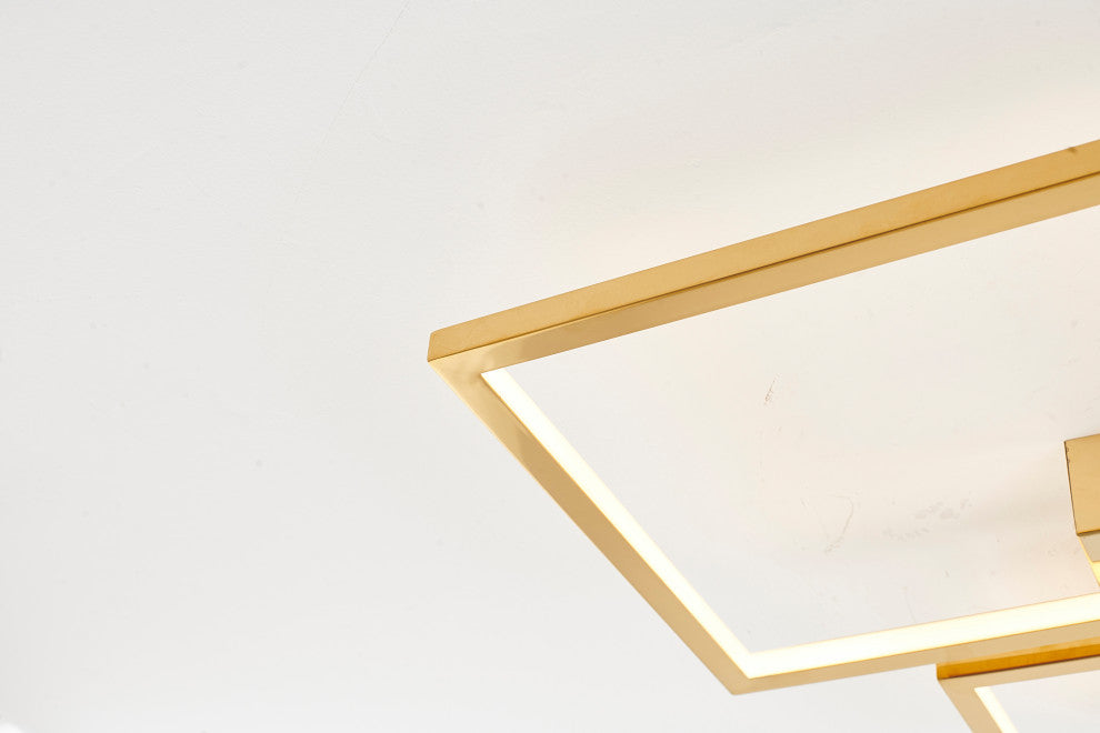 Bethel International TR39GD 16-Light LED Flush Mount, Gold