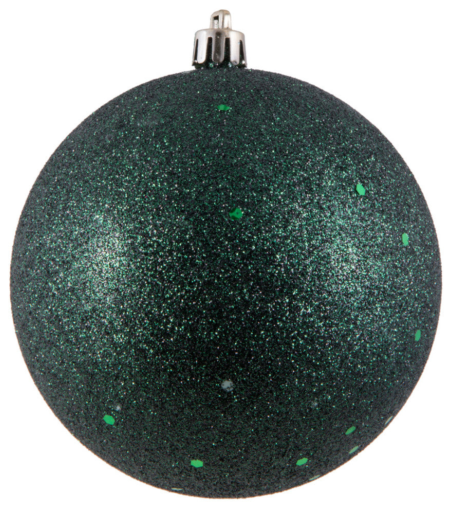 Vickerman N591074Dq 4" Midnight Green Sequin Ball Ornament, 6 Per Bag