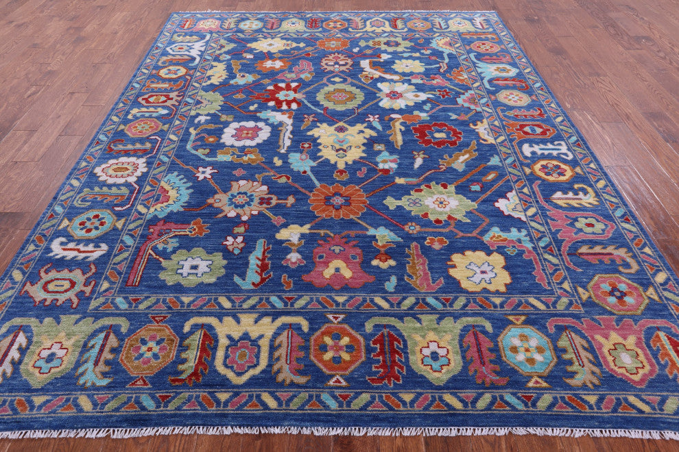 Handmade Turkish Oushak Wool Rug 8' 1" X 10' 0" - Q15846