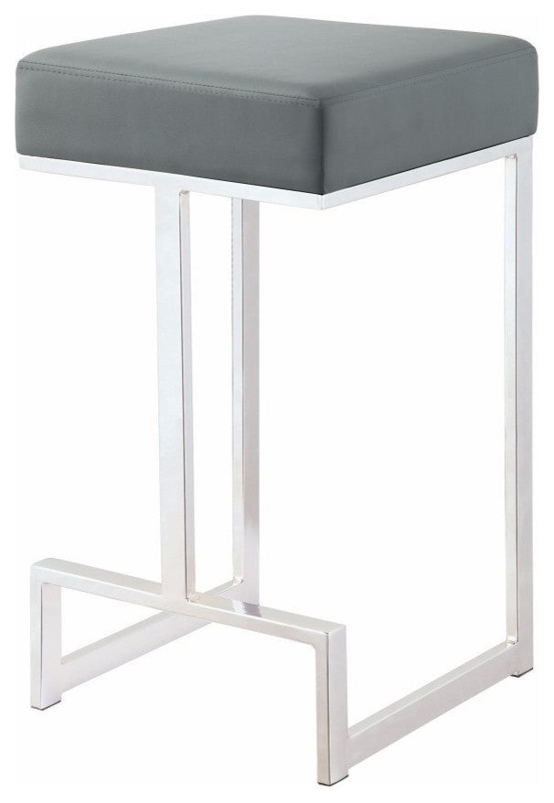 Metal Counter Height Stool, Grey