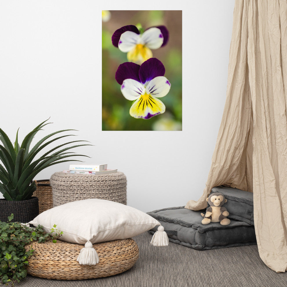Pretty Little Violets Floral / Botanical Photograph Unframed Wall Art Prints, 24" X 36"