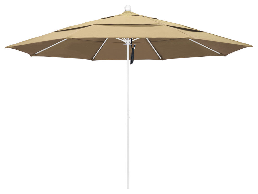 11' Fiberglass Umbrella White, Pacifica, Beige, 11'