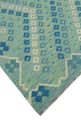 Flatweave Lorena Light Green/Blue Rug, 5'8x8'0