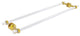 Pacific Beach 30" Groovy Back to Back Shower Door Towel Bar, Polished Brass