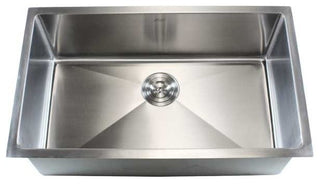 Stainless Steel Undermount Single Bowl Kitchen Sink - 16 Gauge, 32"