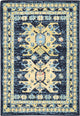 Unique Loom Navy Blue Oasis Taftan 2' 2 x 3' 0 Area Rug