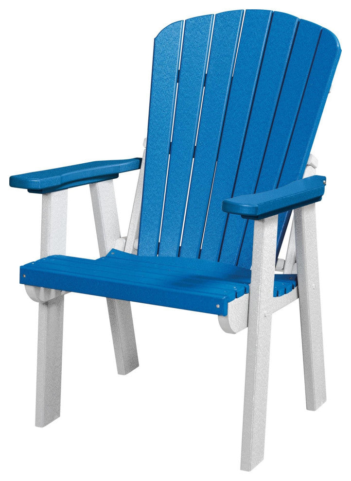 OS Home and Office Model 511BW Fan Back Chair Made, the USA- Blue, White Base
