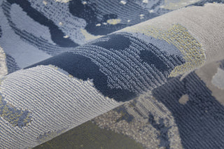 Takara Modern Abstract, Blue/Gray/Ivory, 3'10"x6' Accent Rug