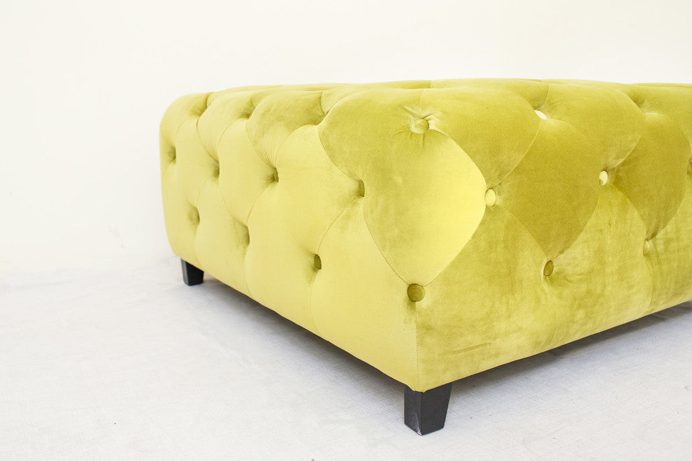 Green Tufted Cocktail Table