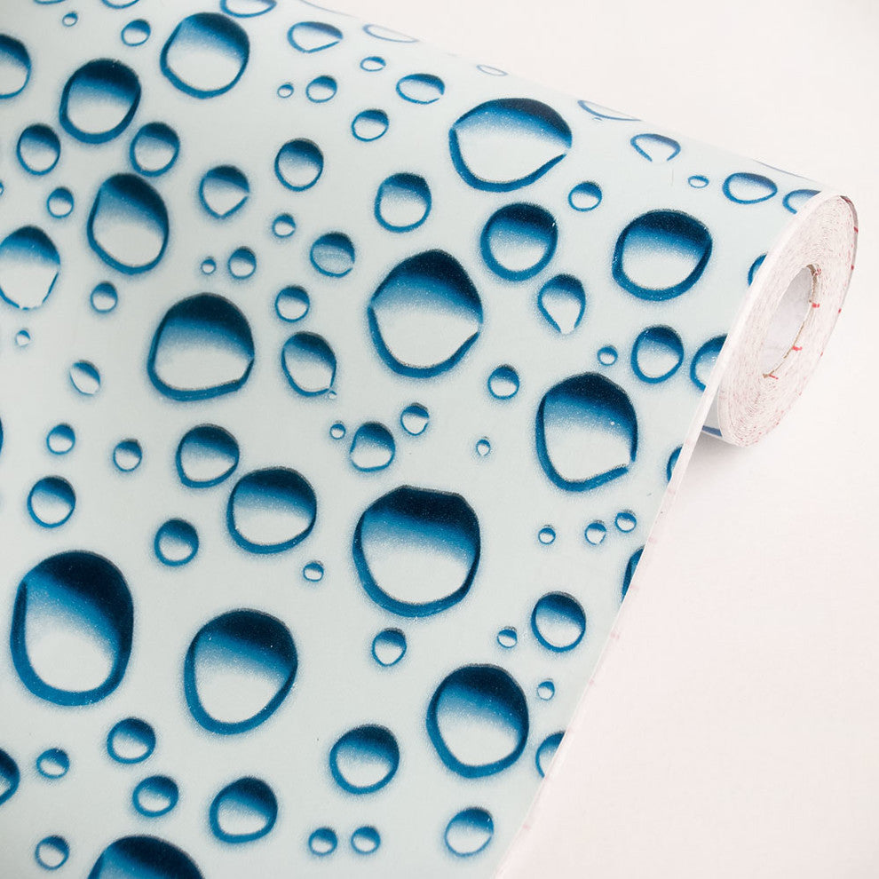 Crystal Water Drops - Vinyl Self-Adhesive Wallpaper Prepasted Wall Decor (Roll)