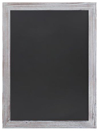Canterbury Wall Mount Magnetic Chalkboard Sign Set- 18" x 24", White Washed, 18" X 24"