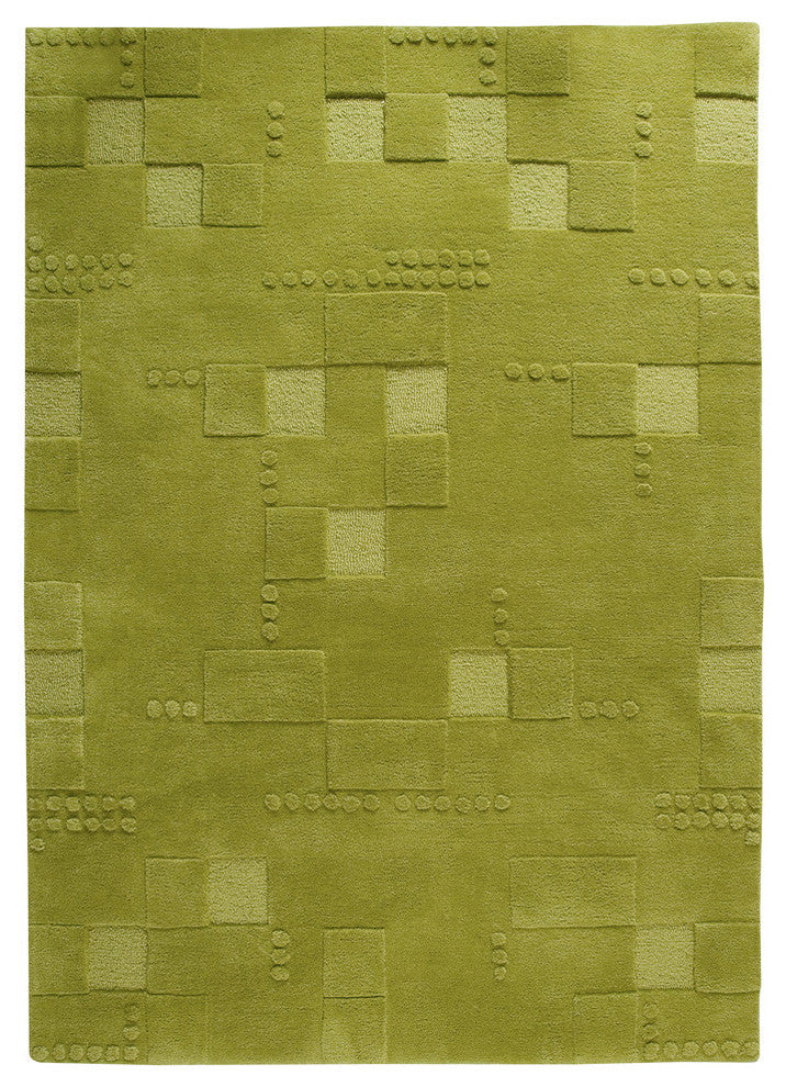 Hand Tufted Green Wool Area Rug