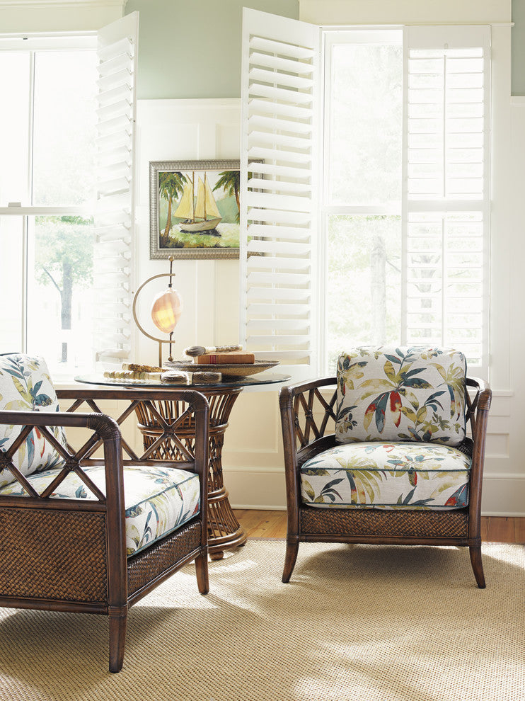 Aruba Dining Table With 36" Glass Top