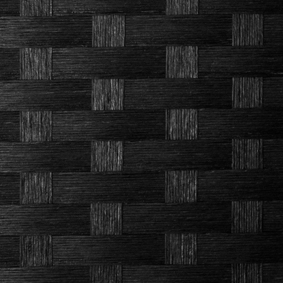 3 ft. Short Woven Fiber Room Divider 4 Panel Black