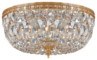 Crystorama Lighting Group 714-CL-MWP Ceiling Mount 3 Light 14"W - Olde Brass