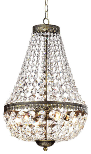 Claire Crystal Glass Beads 6-light Chandelier