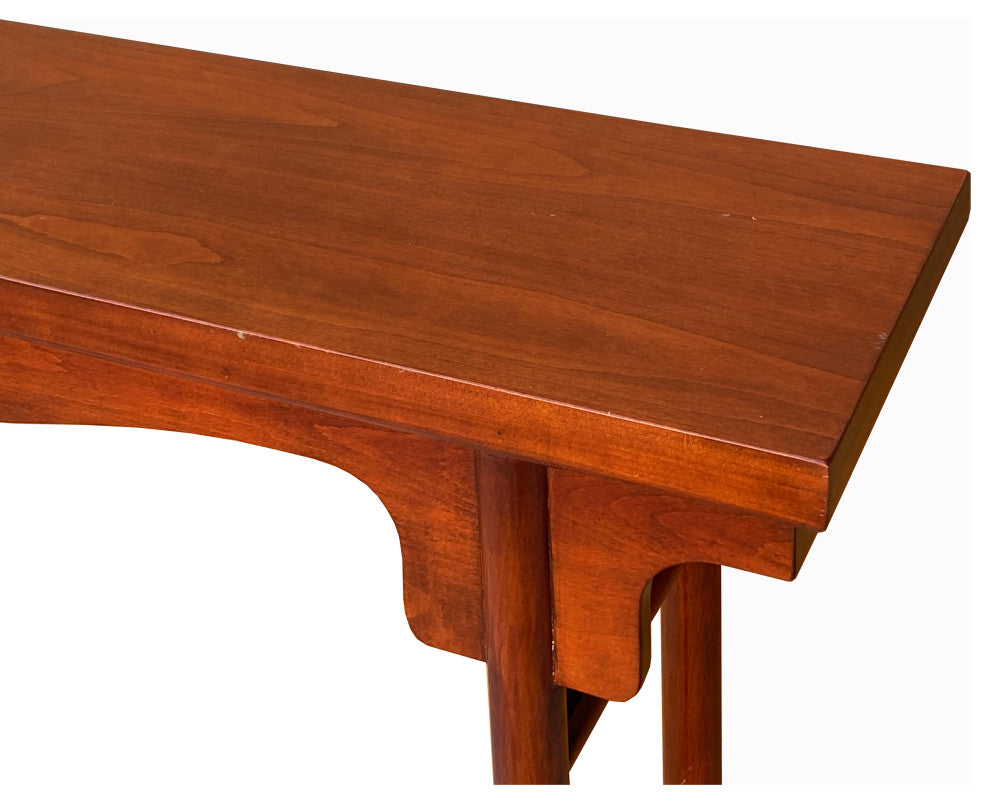 Chinese Brown Wood Plank Plain Ming Style Altar Console Table Hcs7450, image size:990x804