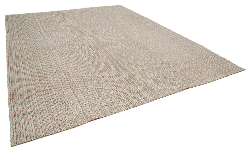 Rug N Carpet - Handmade Turkish 10' 4'' x 13' 4'' Decorative Wool Kilim Rug