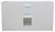 61" Single Sink Vanity, White Finish And Engineered Stone Top And Round Sink