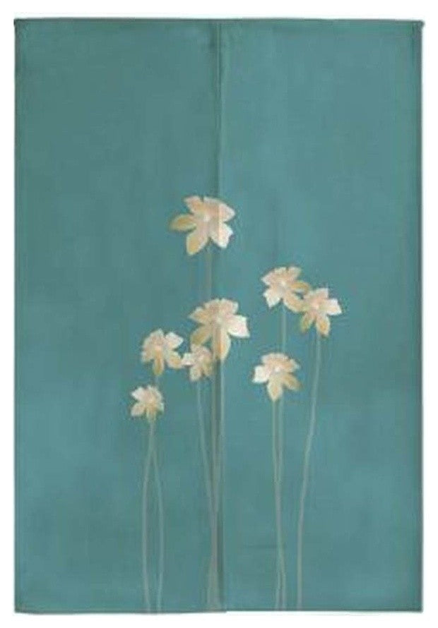 Japanese Noren Curtain Rural Style Entrance Curtain Doorway Curtain Flower