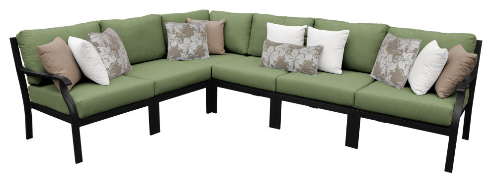 Kathy Ireland Madison Ave. 6 Piece Aluminum Patio Furniture Set, Forest