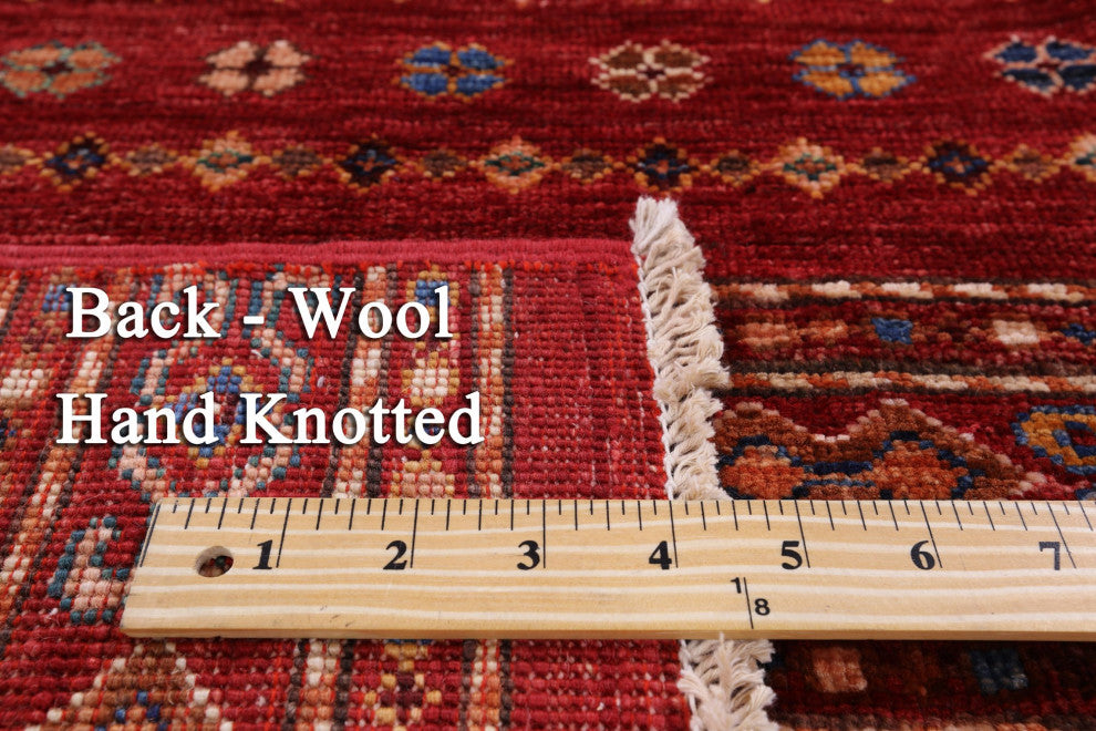 Hand-Knotted Super Kazak Khorjin Rug 4' 2" X 6' 1" Q5682