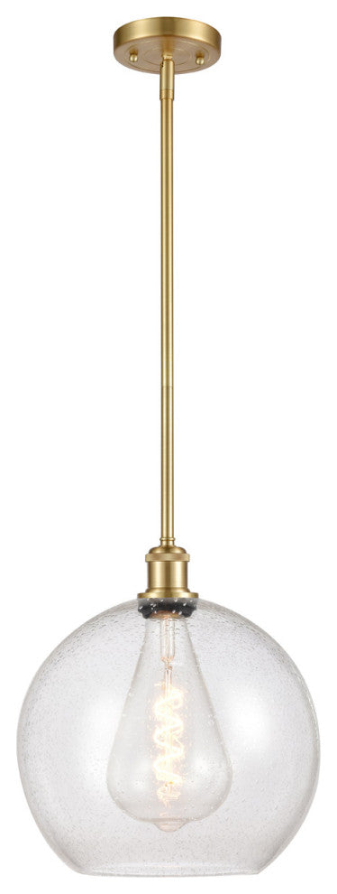 Innovations 516-1S-SG-G124-12 1-Light Mini Pendant, Satin Gold