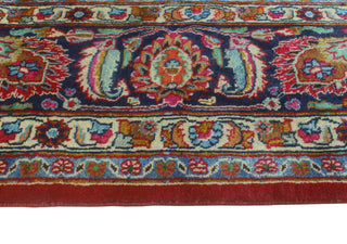 Fine Vintage Distressed Coby Red/Navy Rug, 9'6 x 13'4