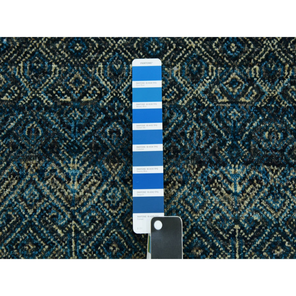 Yale Blue, Kohinoor Herat Design, 100% Wool Hand Knotted Rug, 7'8"x10'
