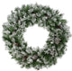 36" Flocked Angel Pine with Pine Cones Artificial Christmas Wreath