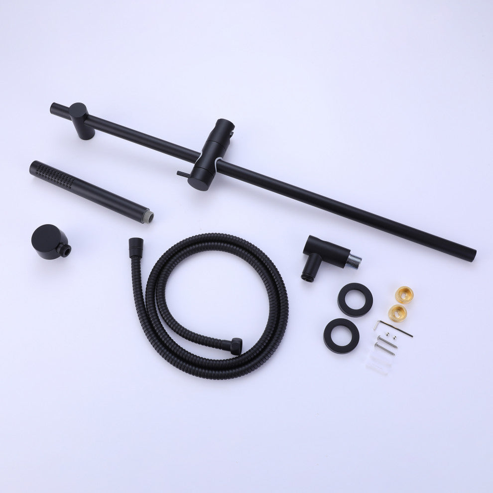 Wall Mounted Handheld Shower with Slide Bar-Less Rough-in Valve