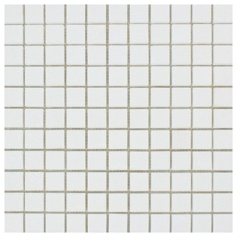 12"x12" Thassos White Greek Marble Polished Mosaic Tile