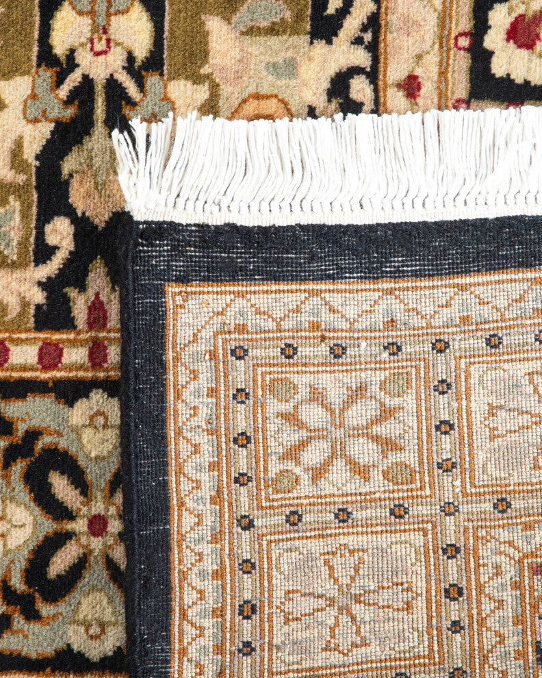 Mogul, One-of-a-Kind Hand-Knotted Area Rug Black, 2' 7" x 12' 3"