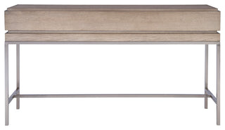 Uttermost 25373 Kamala 54"L Oak Veneer Top Stainless Steel - Light Mushroom