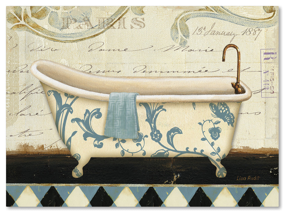 ''Marche de Fleurs Bath I'' Canvas Art by Lisa Audit