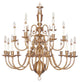 Livex Lighting 21 Light Flemish Brass Chandelier - 5321-22