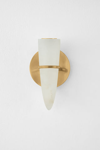 Corbett Lighting Lombardy Integrated LED Wall Sconce, Vintage Brass, 6"Dx9.75"H