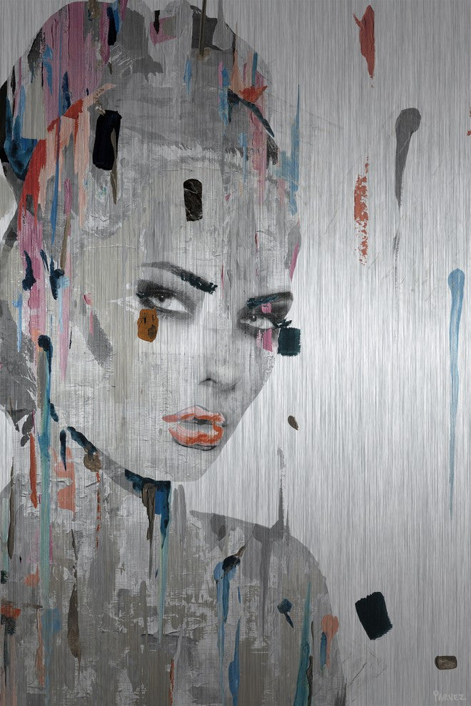 "Beauty Stare Down" Painting Print on Brushed Aluminum, 40"x60"