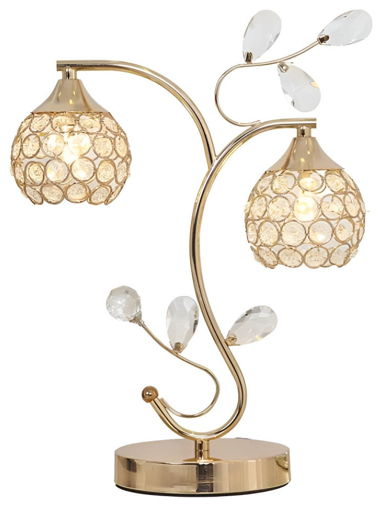 Habkern | Modern Crystal LED Night Lampshade with Eye Protection, Gold, A
