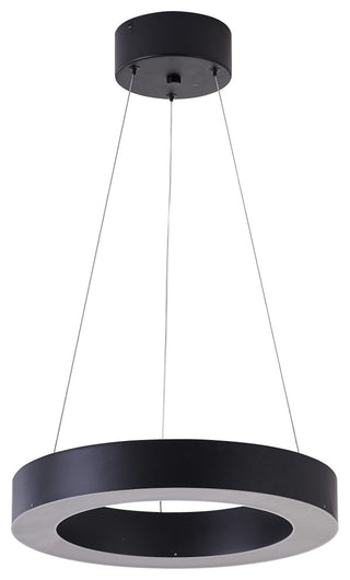 LED Chandelier, Matte Black