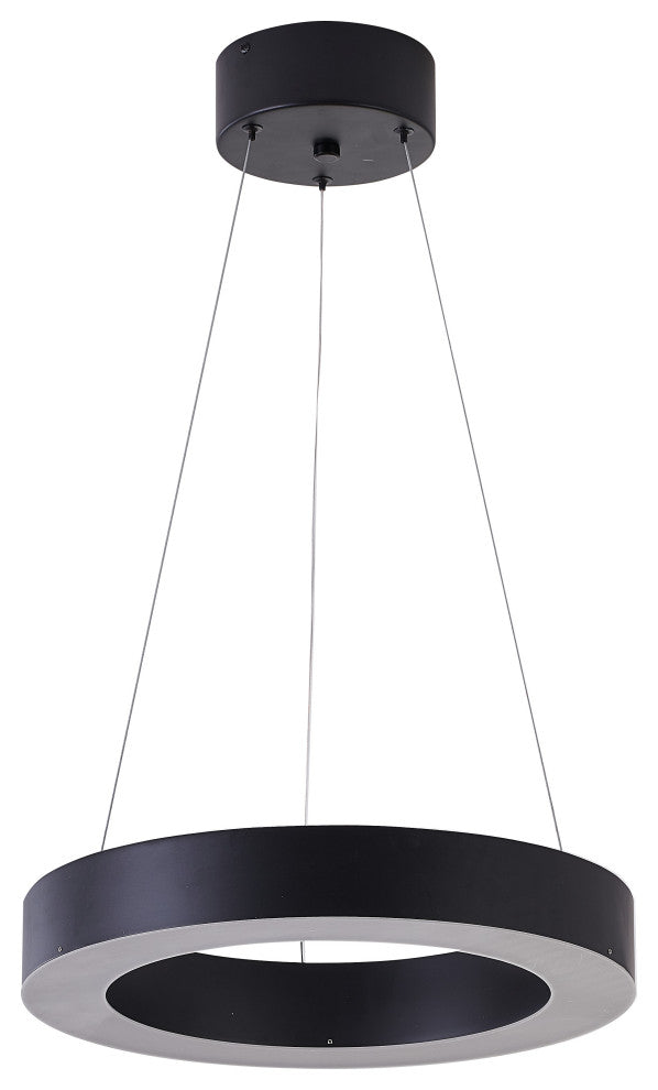 LED Chandelier, Matte Black