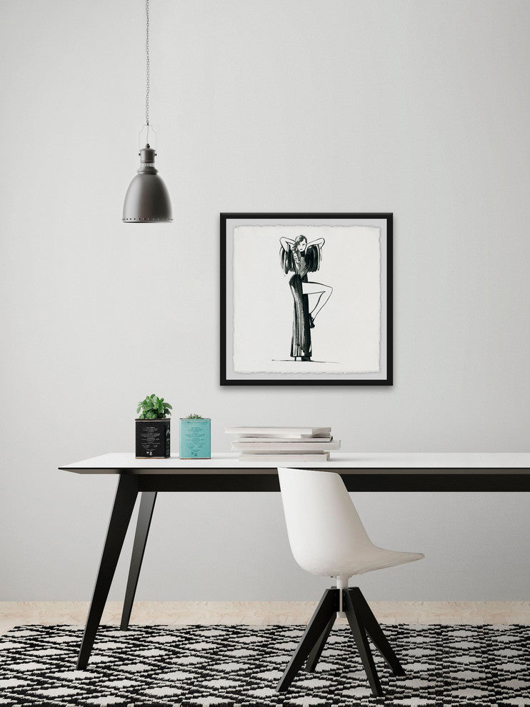 "Tango Chic" Framed Painting Print, 12"x12"