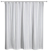 Navy Uneven Stripes 71x74 Shower Curtain