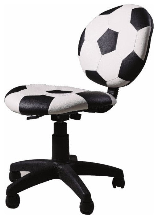 All Star Youth Office Chair With Pneumatic Lift, Black & White